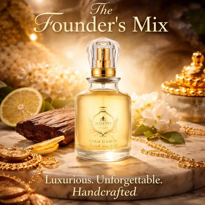 The Founders Mix I Unisex I Bright citrus, creamy sweetness, warm woods, smooth luxurious signature scent I Parfum Extrait