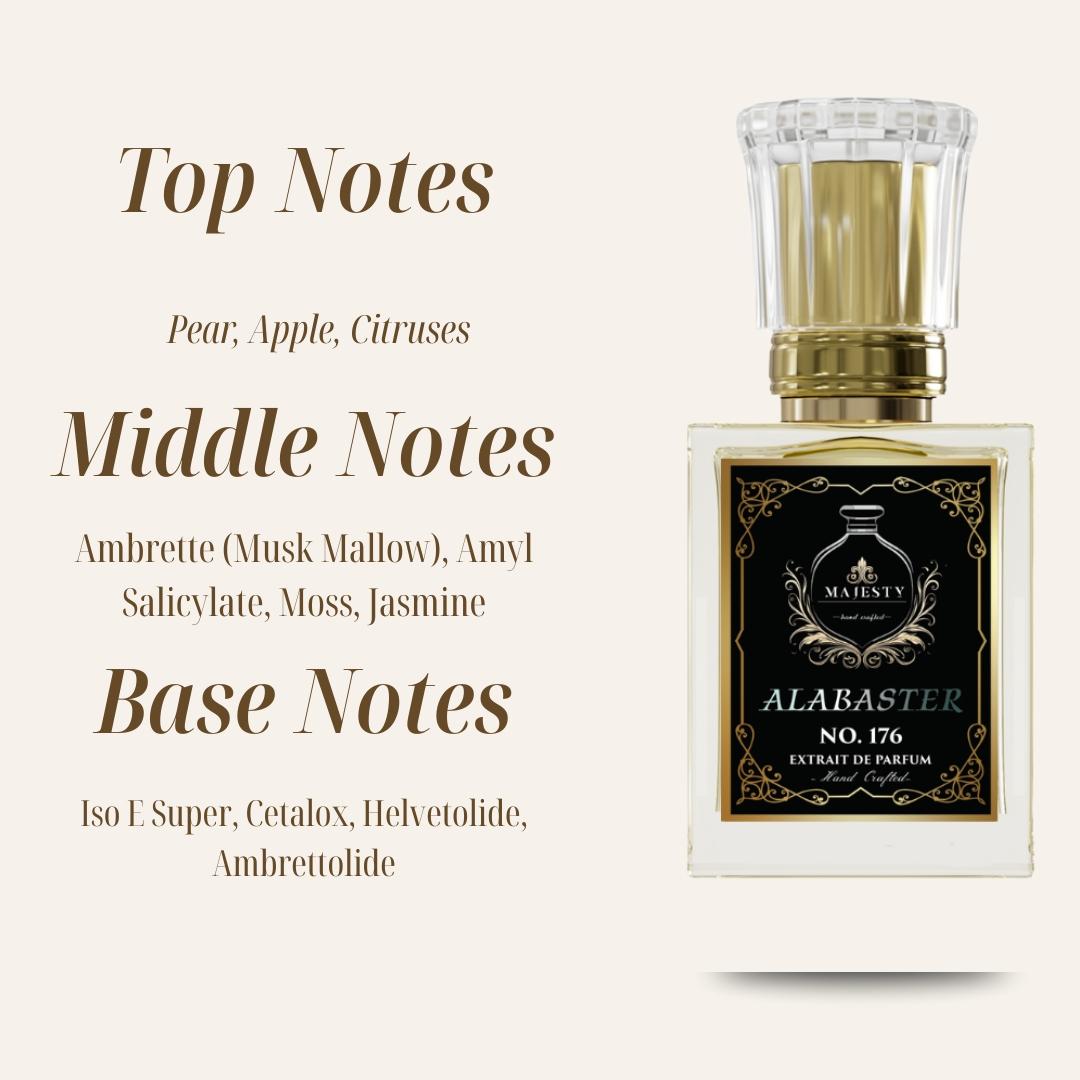 Alebaster No.176 I Unisex I musky, amber, woody, animalic, fruity, floral, powdery I Fragrance Parfum