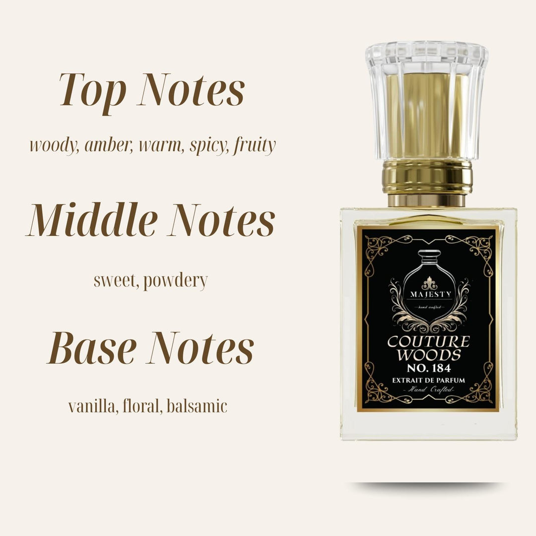 Couture Woods I Womens I woody amber warm spicy fruity nutty sweet powdery vanilla floral balsamic